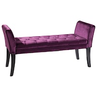 Glam Velvet Bench with Button Tufting
