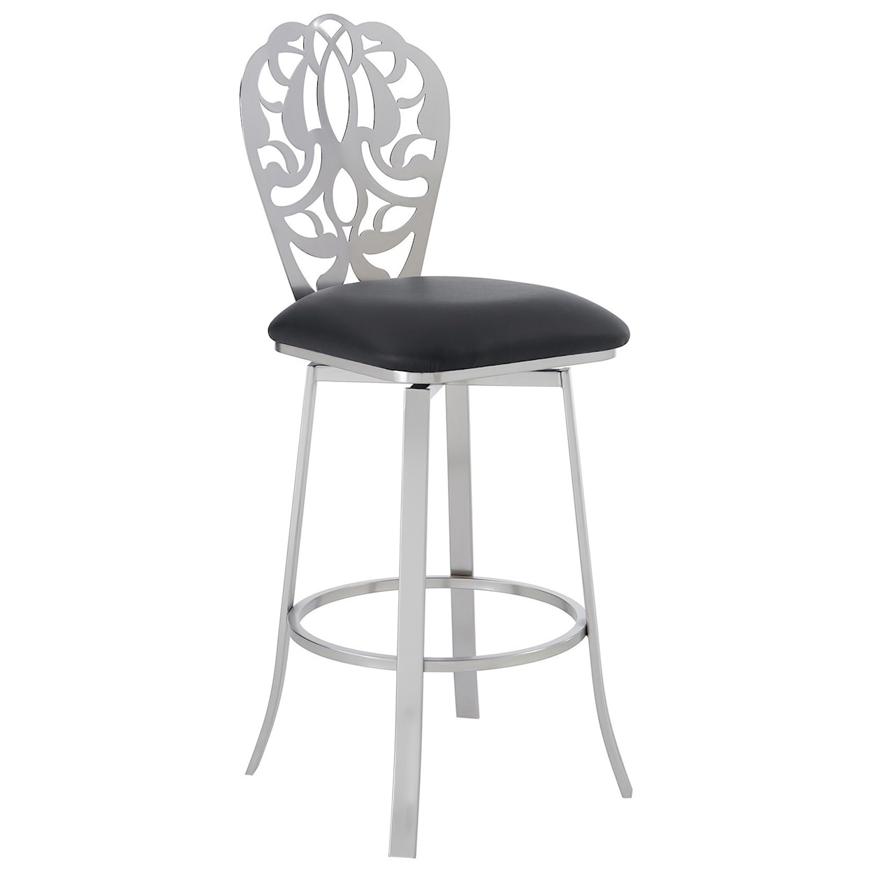 Armen Living Cherie Contemporary 30" Bar Height Barstool 