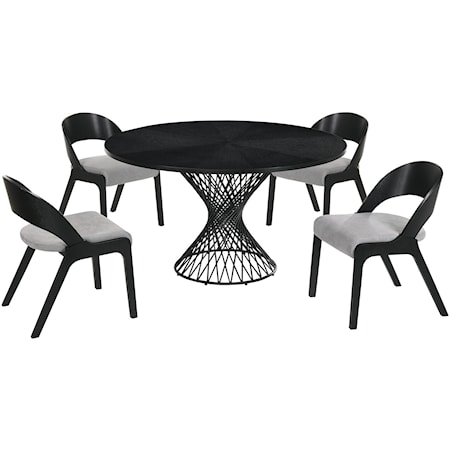 5-Piece Black Dining Set