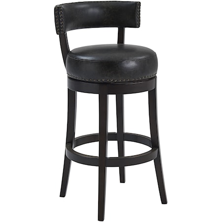 26" Counter Height Wood Swivel Barstool