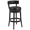 Armen Living Corbin 30" Bar Height Wood Swivel Barstool