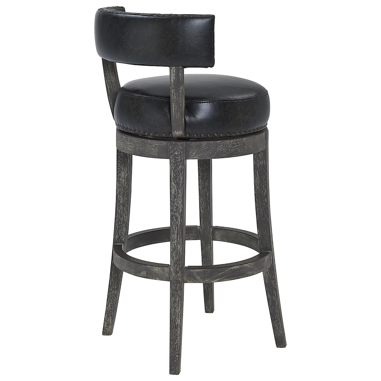 Armen Living Corbin 30" Bar Height Wood Swivel Barstool