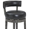 Armen Living Corbin 30" Bar Height Wood Swivel Barstool