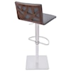 Armen Living Crystal Adjustable Swivel Barstool