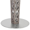 Armen Living Crystal Pub Table with Gray Walnut Veneer Column