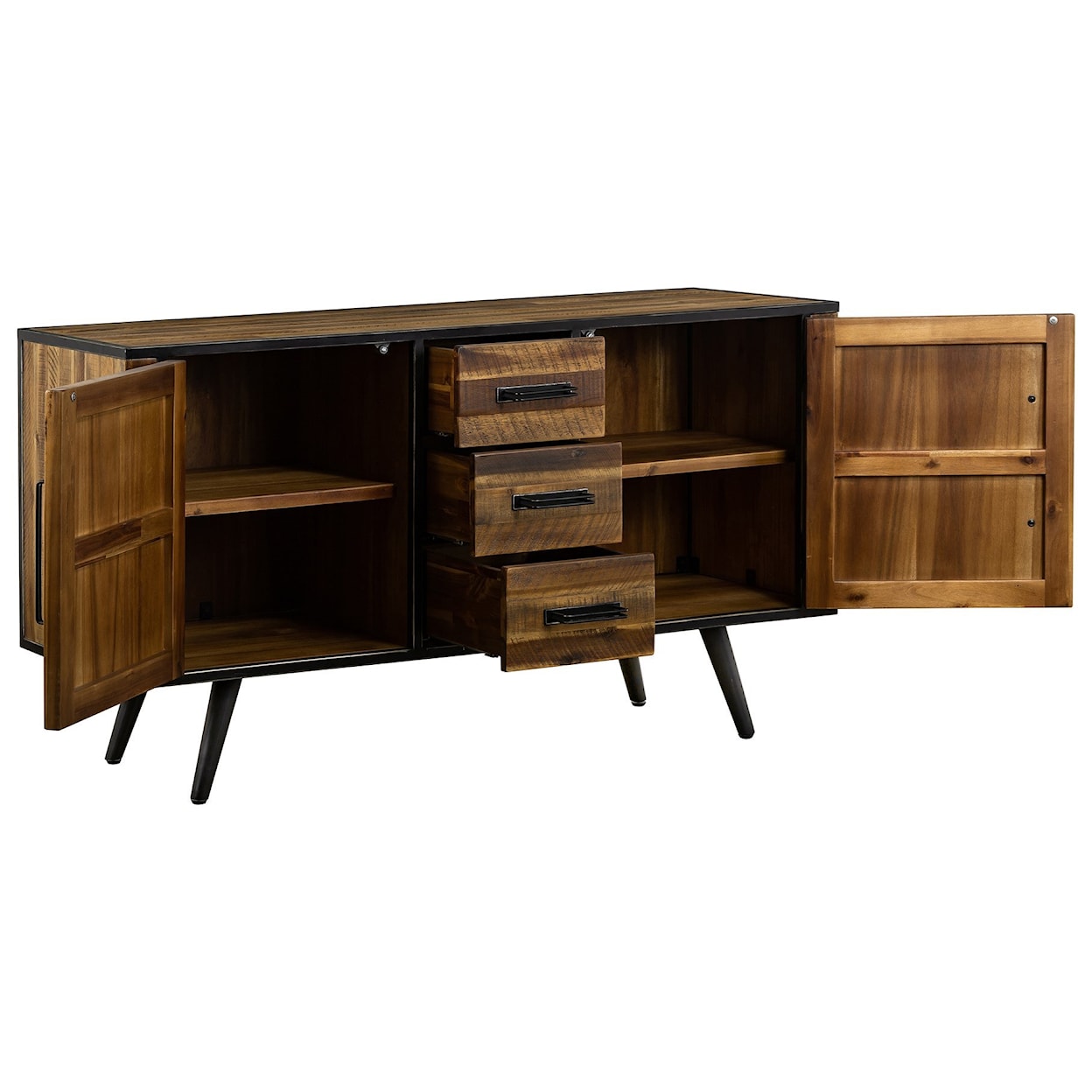 Armen Living Cusco  Acacia Rustic Buffet Cabinet