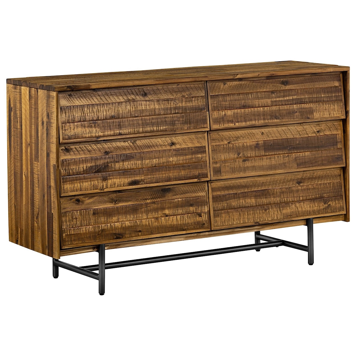 Armen Living Cusco  Rustic Acacia 6 Drawer Dresser