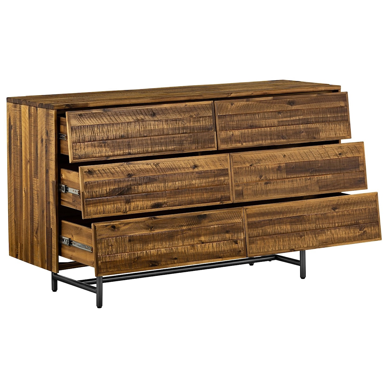 Armen Living Cusco  Rustic Acacia 6 Drawer Dresser