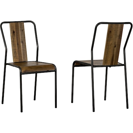  Acacia Rustic Dining Chair - Set of 2