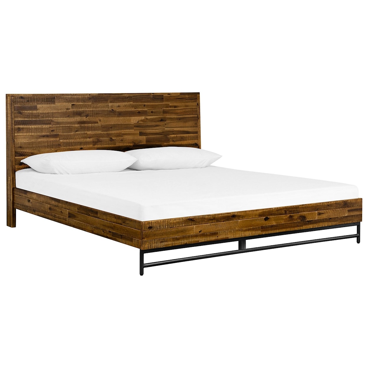 Armen Living Cusco 3 Piece Acacia King Bed and Nightstands Set