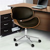 Armen Living Daphne Modern Office Chair In Chrome Finish