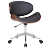 Armen Living Daphne Modern Office Chair In Chrome Finish 