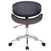 Armen Living Daphne Modern Office Chair In Chrome Finish 