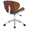 Armen Living Daphne Modern Office Chair In Chrome Finish 