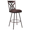 Armen Living Dover 26" Counter Height Barstool in Auburn Bay