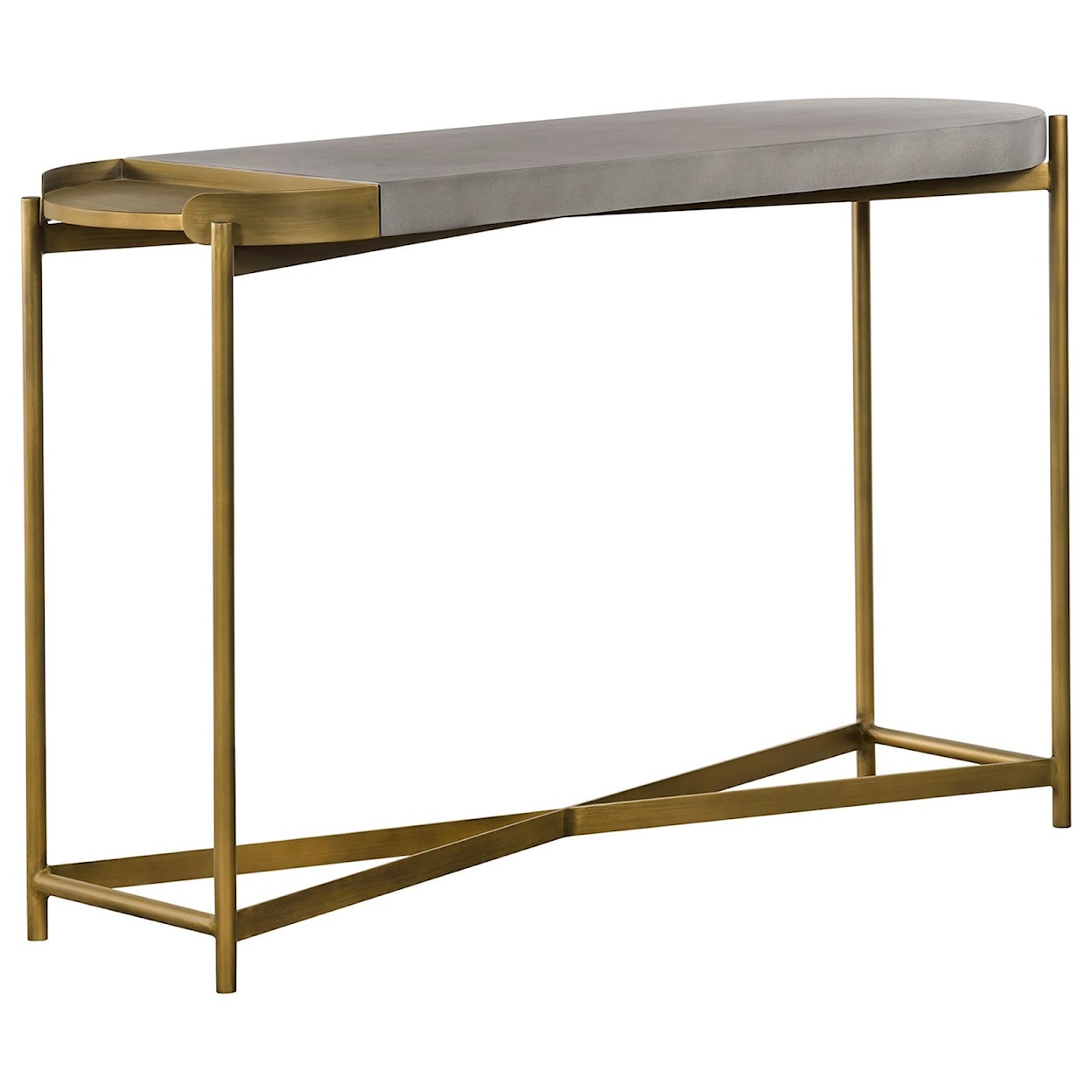 Armen Living Dua Concrete Console Table