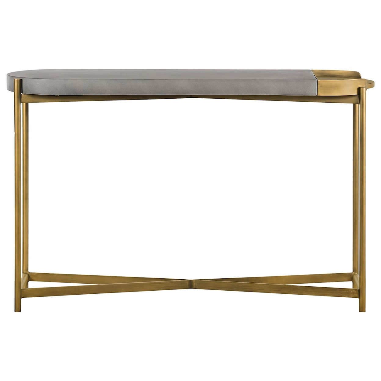 Armen Living Dua Concrete Console Table