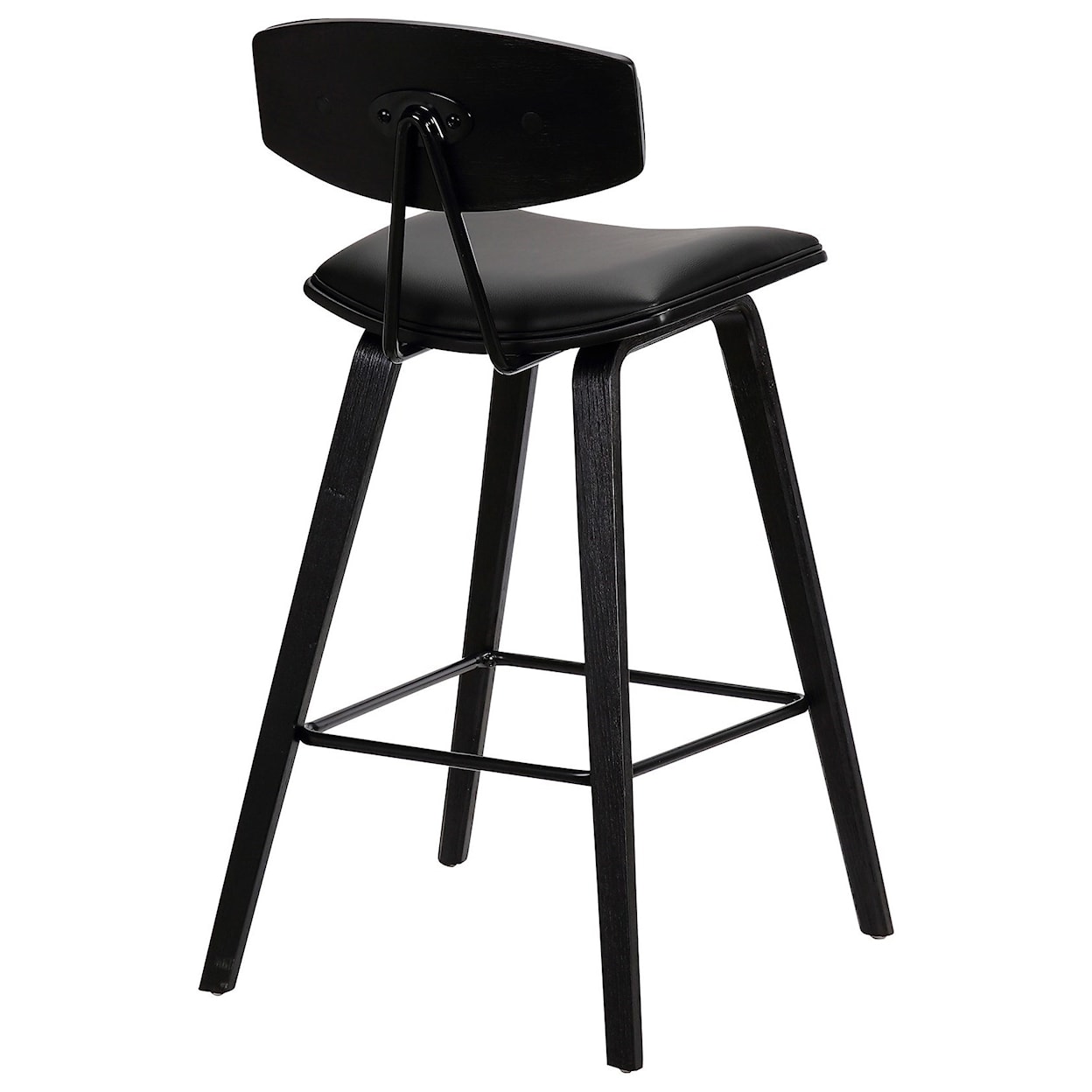 Armen Living Fox 26" Mid-Century Counter Height Barstool