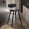 Armen Living Fox 26" Mid-Century Counter Height Barstool