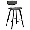 Armen Living Fox 26" Mid-Century Counter Height Barstool