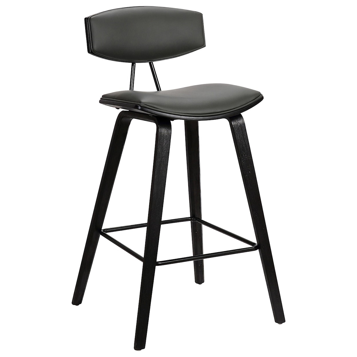 Armen Living Fox 26" Mid-Century Counter Height Barstool