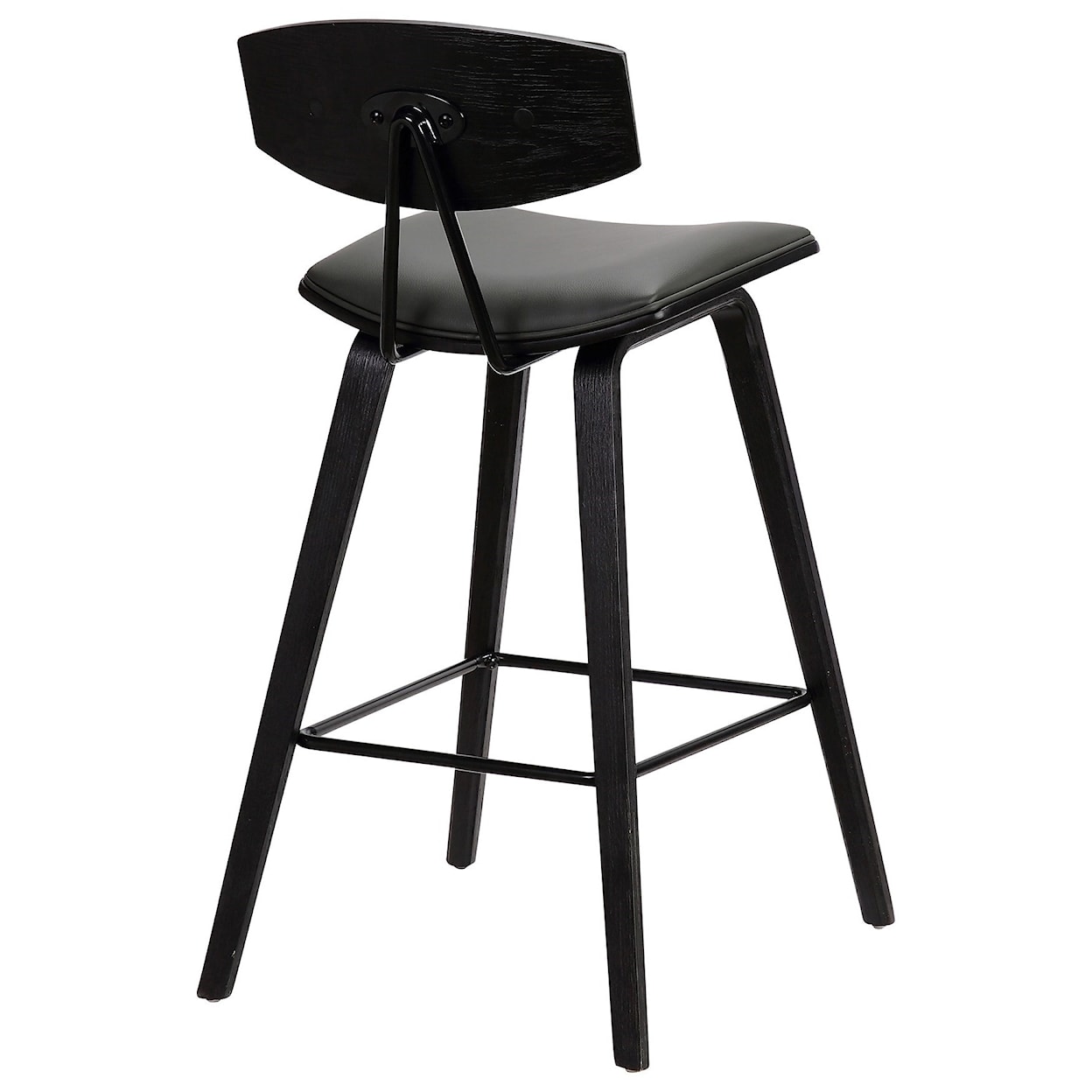 Armen Living Fox 26" Mid-Century Counter Height Barstool