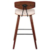 Armen Living Fox 30" Mid-Century Bar Height Barstool in Cream