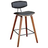 Armen Living Fox 26" Mid-Century Counter Height Barstool