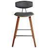 Armen Living Fox 26" Mid-Century Counter Height Barstool