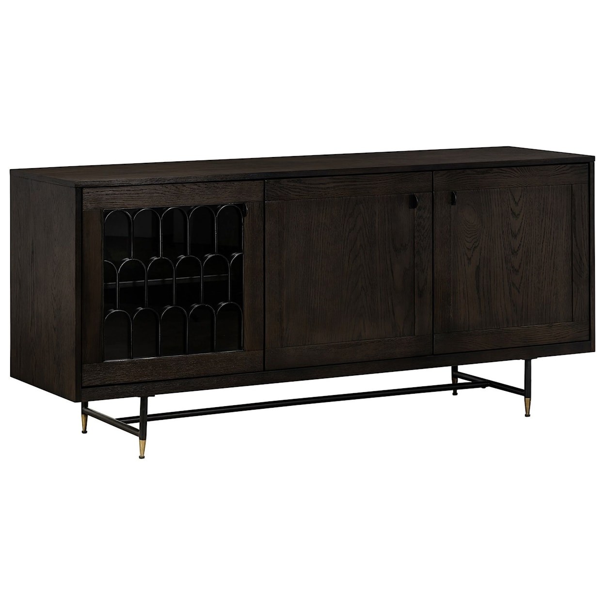 Armen Living Gatsby Oak and Metal Buffet Cabinet