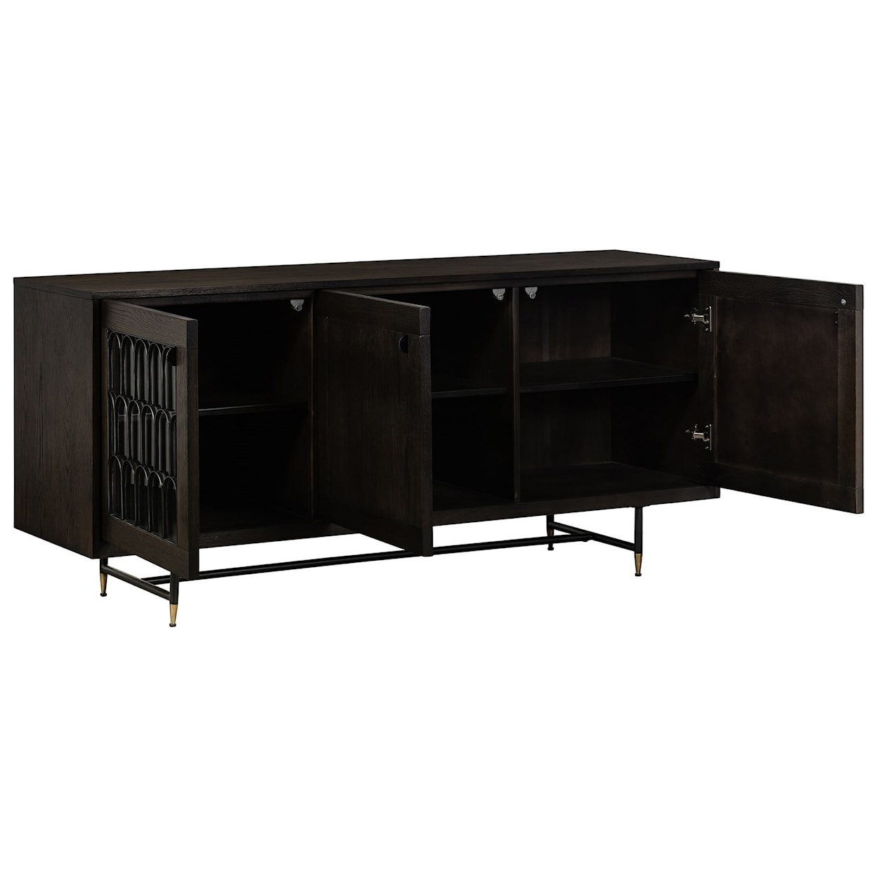 Armen Living Gatsby Oak and Metal Buffet Cabinet