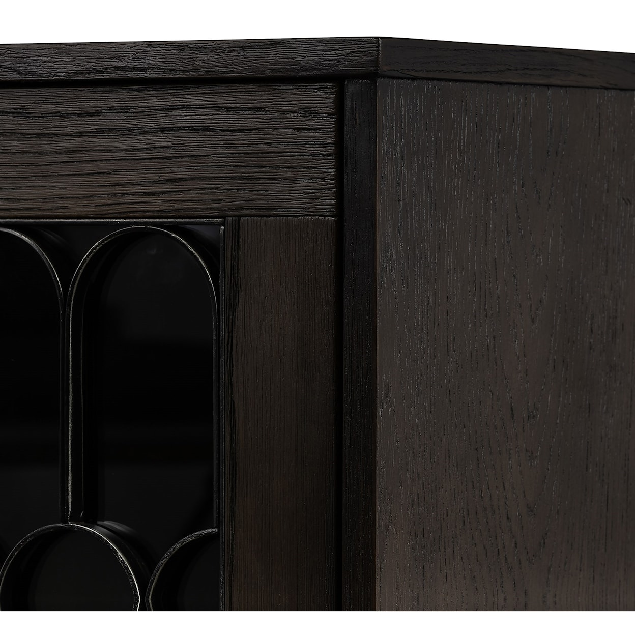 Armen Living Gatsby Oak and Metal Buffet Cabinet