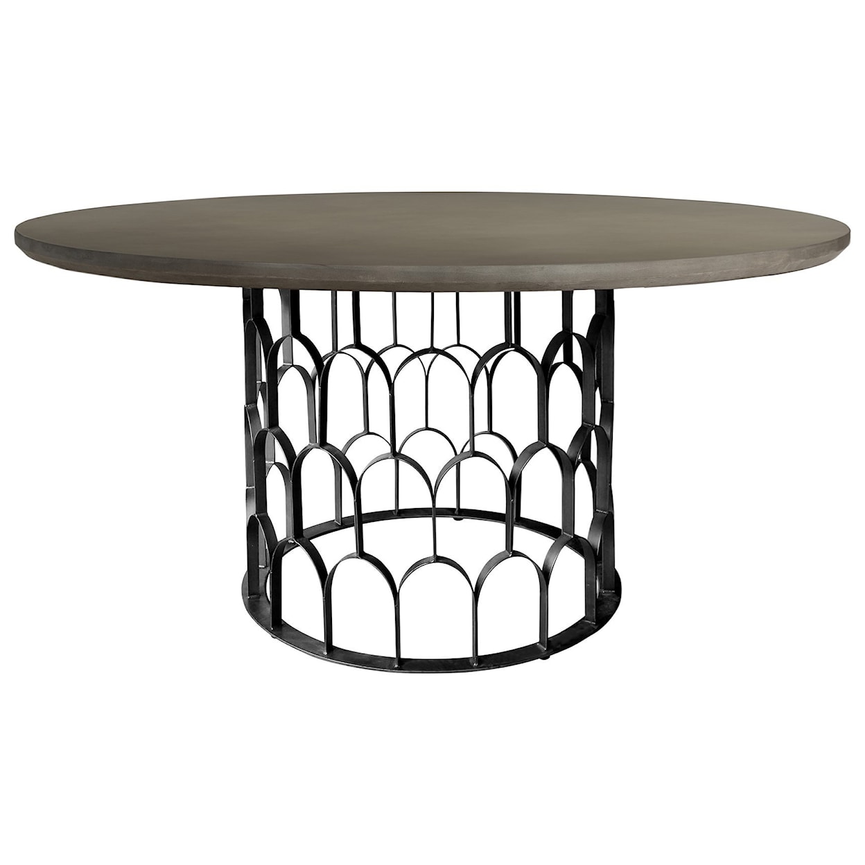 Armen Living Gatsby Concrete and Metal Round Dining Table