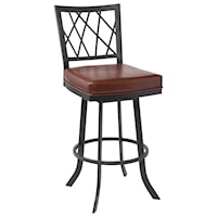 Contemporary 26" Counter Height Barstool in Matte Black Finish