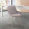 Armen Living Heidi Grey Velvet Dining Accent Chair