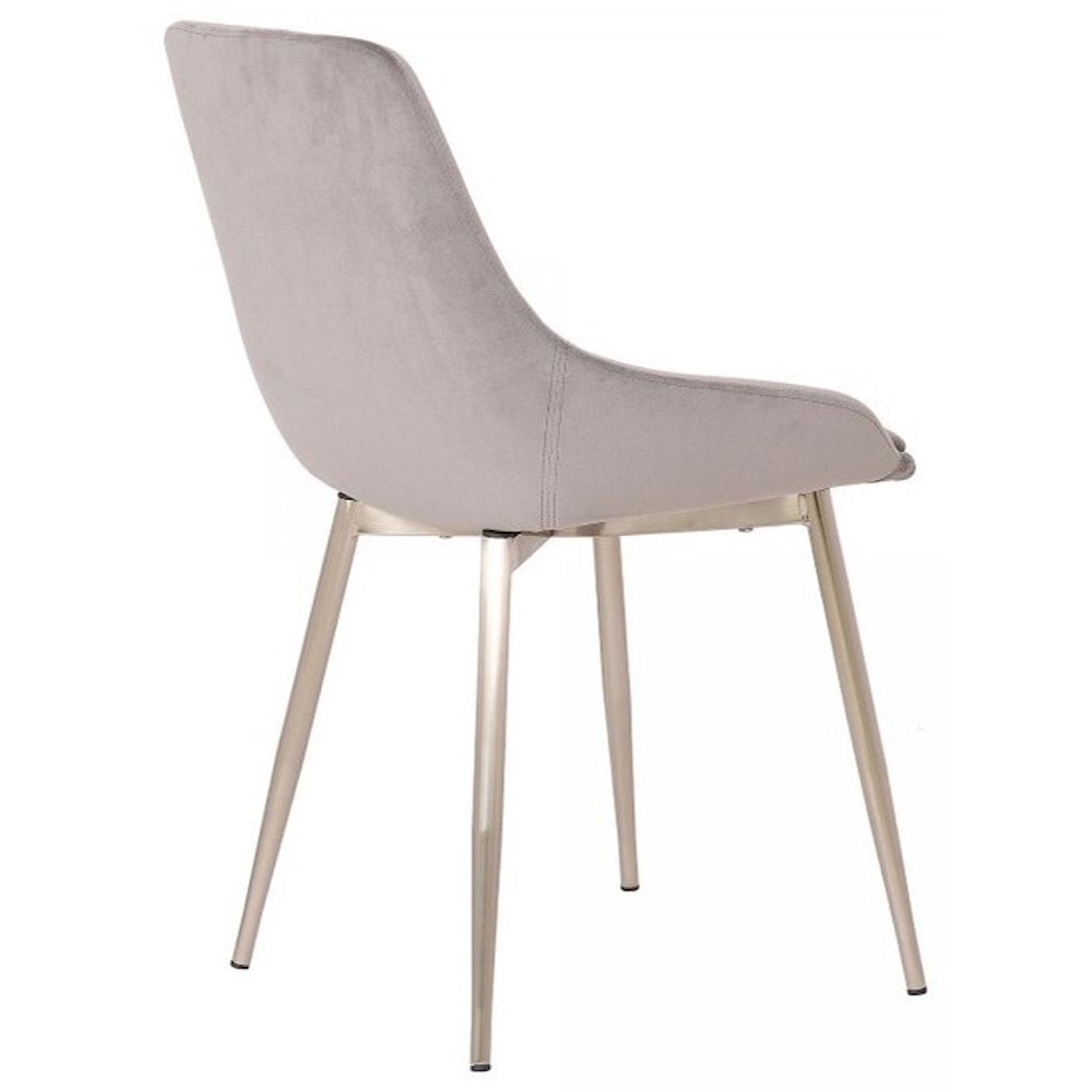 Armen Living Heidi Grey Velvet Dining Accent Chair