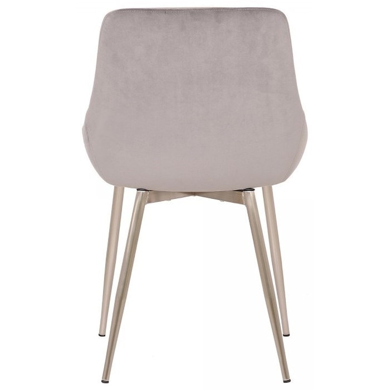 Armen Living Heidi Grey Velvet Dining Accent Chair