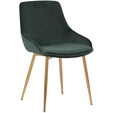 Green Velvet Dining Accent Chair