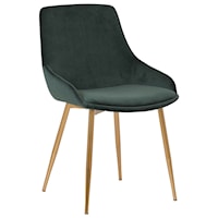 Green Velvet Dining Accent Chair