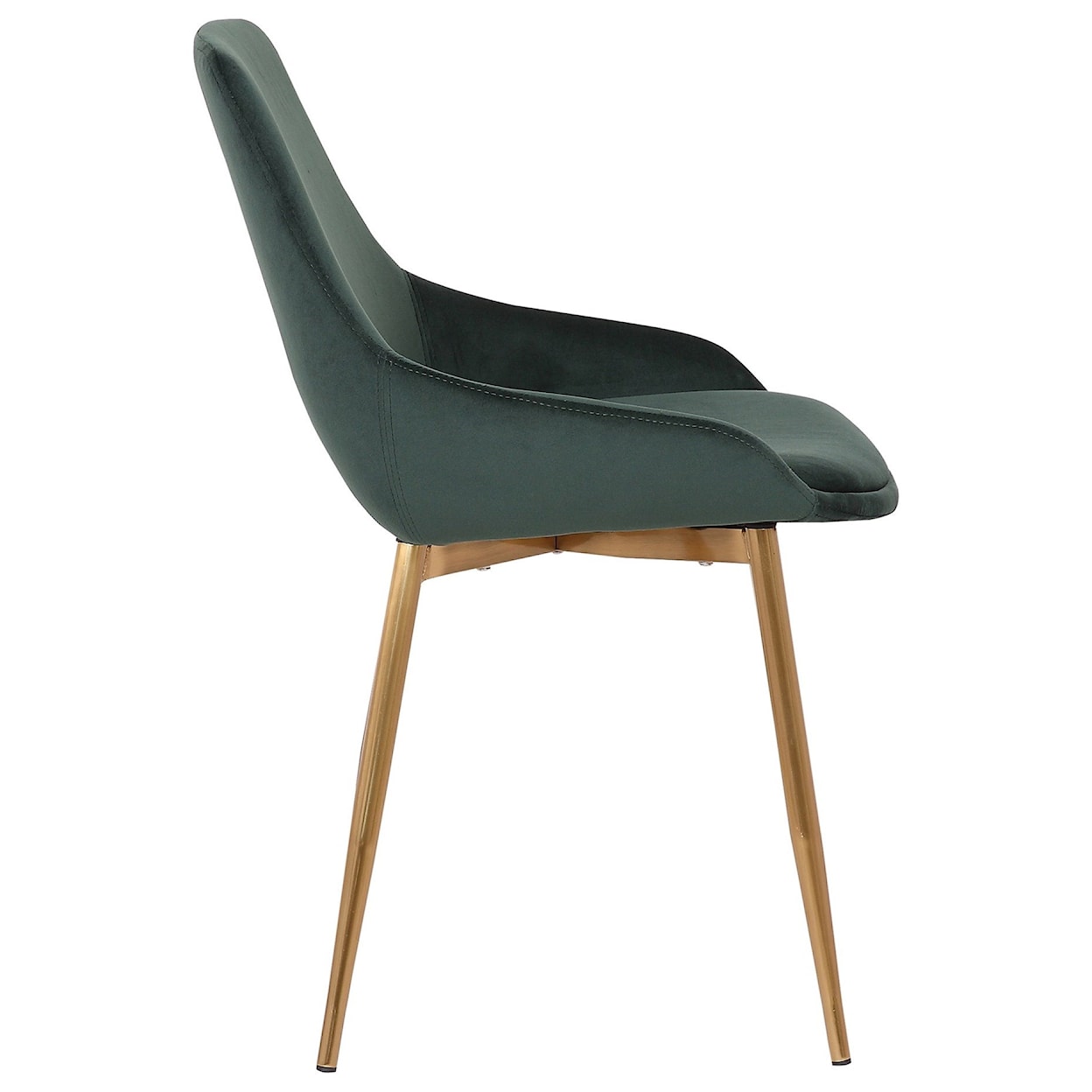 Armen Living Heidi Green Velvet Dining Accent Chair