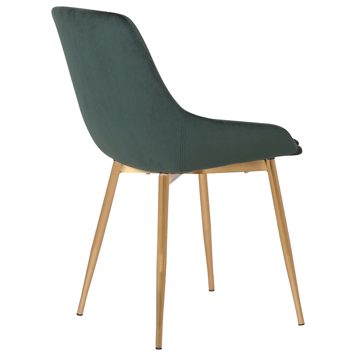 Armen Living Heidi Green Velvet Dining Accent Chair