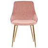 Armen Living Heidi Blush Velvet Dining Accent Chair