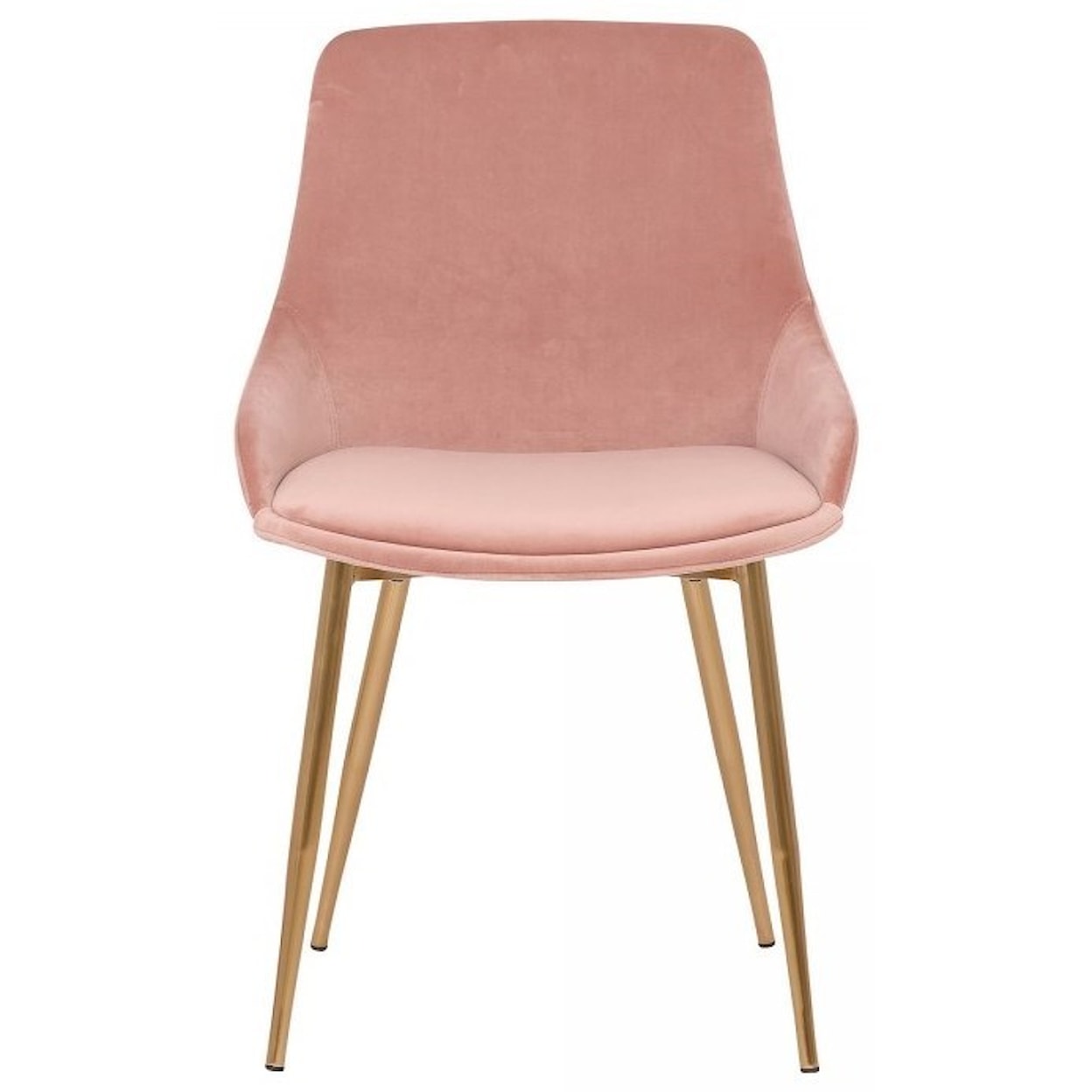 Armen Living Heidi Blush Velvet Dining Accent Chair