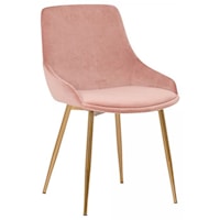 Blush Velvet Dining Accent Chair