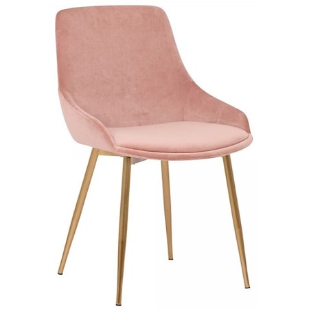 Blush Velvet Dining Accent Chair