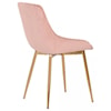 Armen Living Heidi Blush Velvet Dining Accent Chair