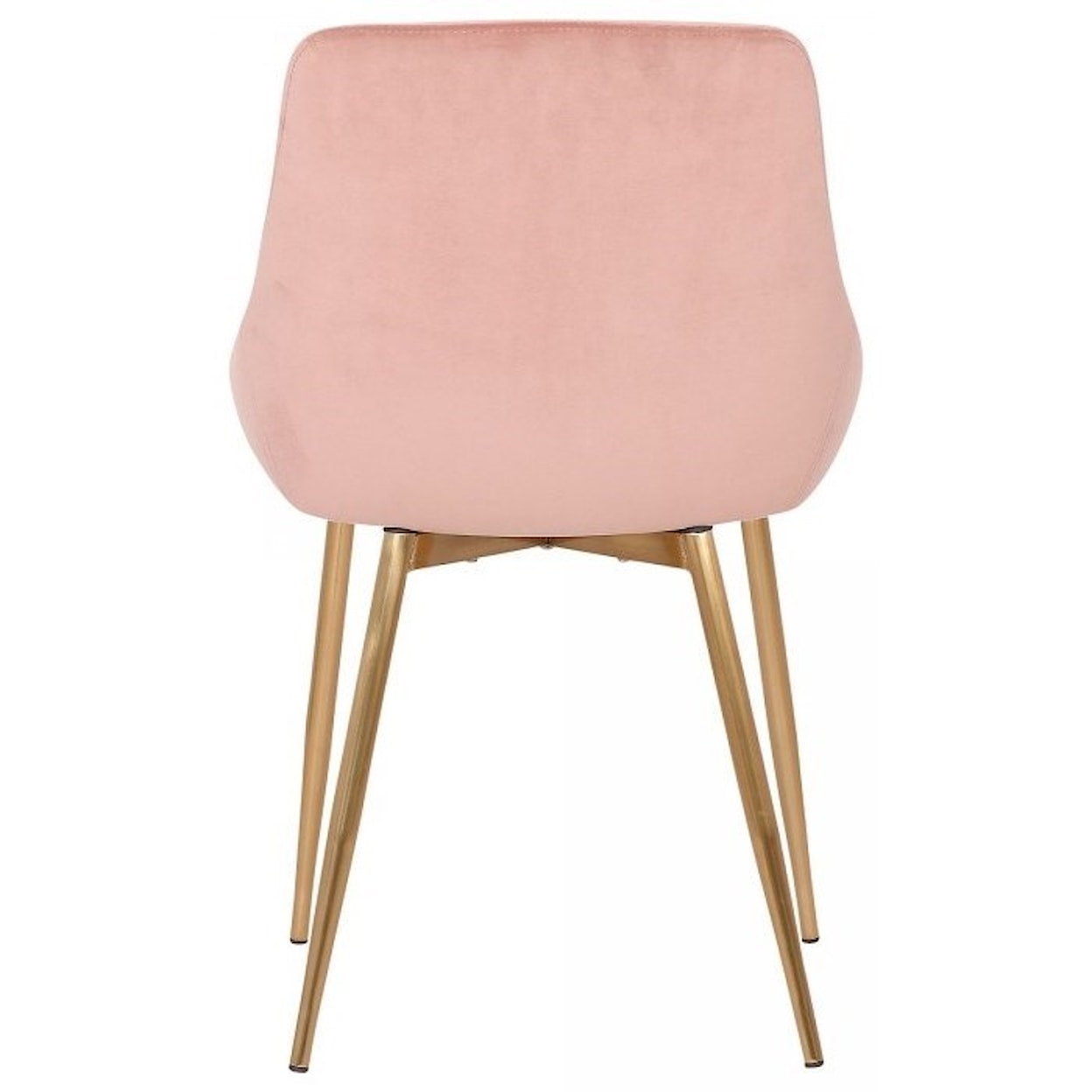 Armen Living Heidi Blush Velvet Dining Accent Chair