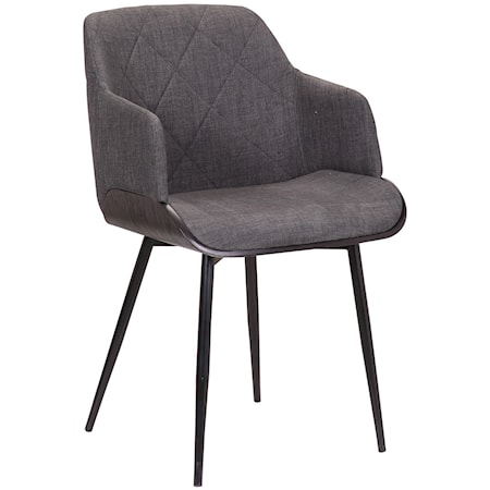 Charcoal Cushion Arm Chair