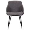 Armen Living Jaida Charcoal Cushion Arm Chair