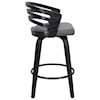 Armen Living Jayden Contemporary 30" Bar Height Swivel Barstool